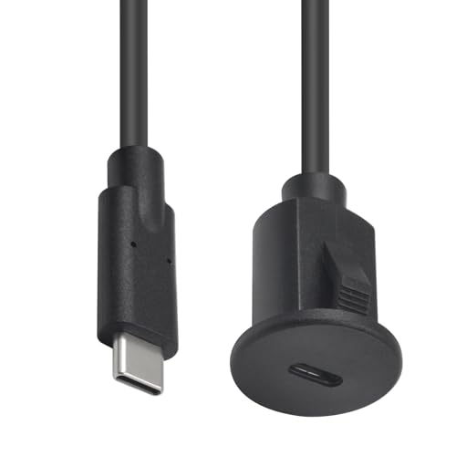 Duttek Type C Car Flush Mount Cable, USB Type C Male to Female Panel Flush Mount Extension Cable - Image 4