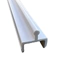KC Hardware Vinyl Sliding Screen Door Track, 96 Inch, Sliding Door Bottom Track Replacement, Patio Screen Door Repair Guide - White Vinyl