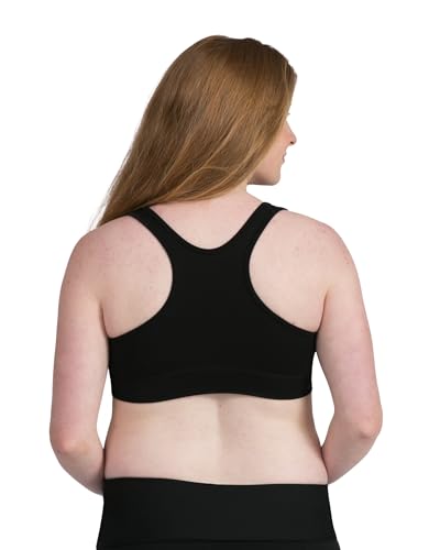 Image of Kindred Bravely French Terry Racerback Nursing Sleep Bra for Maternity /Breastfeeding (Black, 1X)