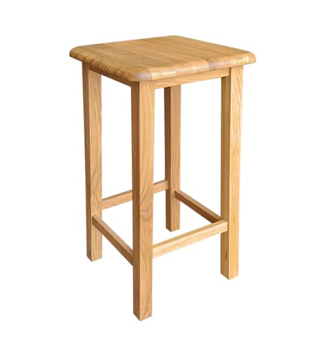 Hallowood Waverly Tabouret de Bar en chêne Clair | Chaise de Salle à Manger en Bois Massif...