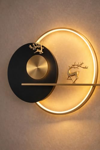 Image of blissbells Crystal Wall Light, LED Decorative Sconce (Decorative Deer & Dragon Design wall Light)