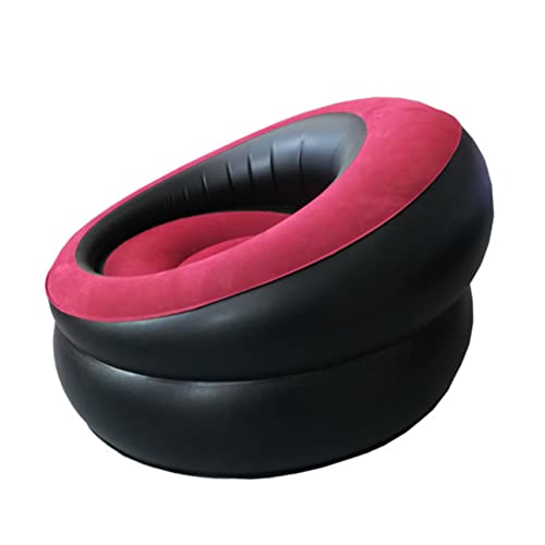 Sofá de aire portátil Luxshiny de PVC rojo para exteriores 2