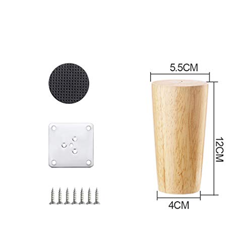 Patas de madera para muebles de 12 cm para elevar tu sofá y limpiar con total comodidad 3