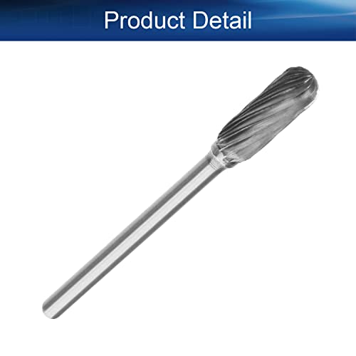Fresa de carburo rotativa Auniwaig 3mm shank 5mm cabeza miniatura 4