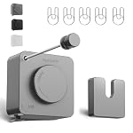 Retractable Clothesline Indoor, Non-Sagging Outdoor Clothes Line Retracting 15.7 Feet Heavy Duty Laundry Line Retractable Wall Mounted Clothes Line Outdoors (Square-Grey)