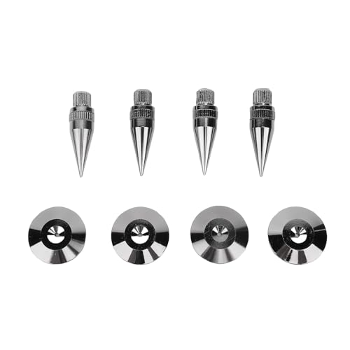 Pointes d'isolation de haut-parleur réglables 16 pièces pour caisson de basses