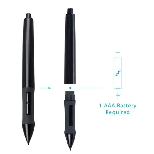 Lápiz digital PEN68 para tabletas gráficas H420, H58L, 680S, K58, 680TF, H610PRO (2048), 1060PLUS, W58, DWH69, WH1409 (2048), 8192 niveles de sensibilidad a la presión, diseño ergonómico miniatura 5