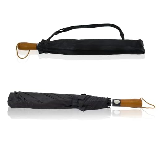 Guarda Chuva Automático Grande Tecido Duplo Feforçado Contra vento Preto