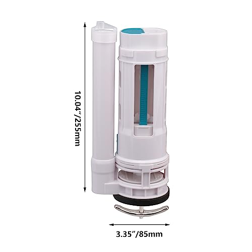 Mxfans ABS Toilet Cistern Dual Flush Push Button Valve 9.84inch Height White 2.3L/S, 8.80x1.10x25.00cm/3.46x0.43x9.84inch(LxWxH) - Image 4