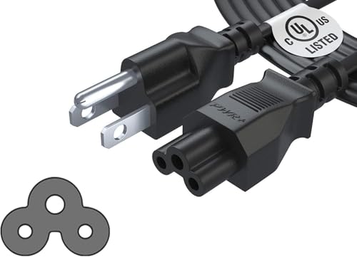 12Ft Fast Charging Cable for Segway Ninebot MAX G3 G2 G30 G30P P65 P100S Electric Scooter Charger Power Cord 3 Prong - UL Listed Kickscooter Adapter Replacement C5 to NEMA 5-15P Plug