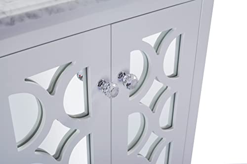 Laviva Mediterraneo - 24 - White Cabinet White Carrara Marble Countertop #TOP4