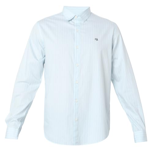 Image of Spykar Men's Relaxed Fit N /A Half Sleeve Striped Casual Shirts
