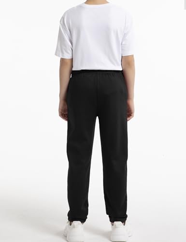 1/4 Pack Boys Sweatpants Fleece Lined Open Bottom Youth Athletic Jogging Track Joggers Pants with Pockets for Kids3