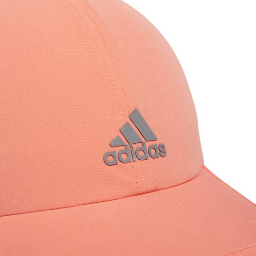Adidas Women's Superlite Relaxed Fit Performance Hat, Semi Coral Fusion Pink/Silver Metallic, One Size #TOP1