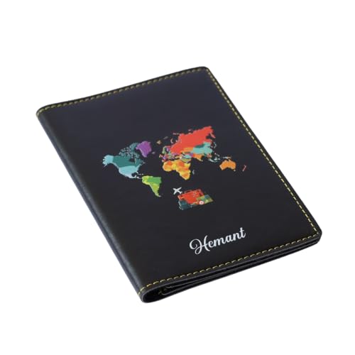 Image of Personalized Printed Passport Cover with Custom Name Design | Printed, Classy & Stylish | Customized Travel Accessories with Name | Travel Gifts