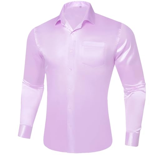 Chemise en satin homme pour mariage et bal élégant taille XL