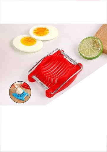Delcasa DC2914 Multipurpose Egg Slicer, Red