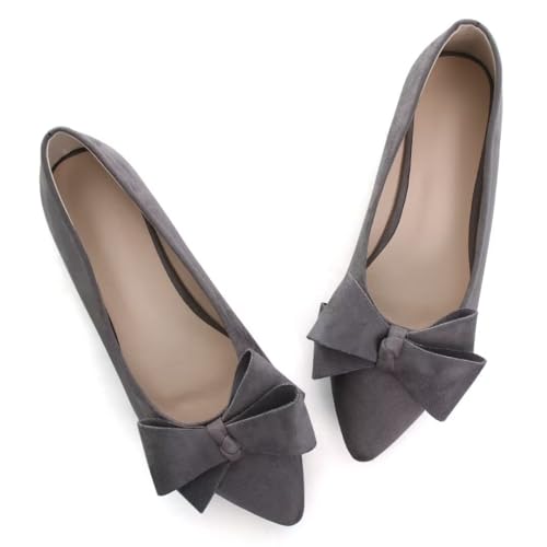 Image of TN TANGNEST Flats Shoes Women Comfort Casual Loafers | Classic Pointed Toe Bowknot Flats Cute Slip On Flats, Wear to Work Travel Walk