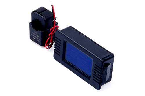 Image of AC 80V-260V Current Voltage Amperage Power Energy Panel Meter LCD Digital Display Ammeter Voltmeter Multimeter (100A(Split Core))