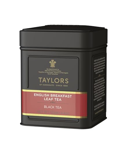 Image of Taylors of Harrogate English Breakfast Loose Leaf, 4.41 Ounce Tin (Pack of 6)