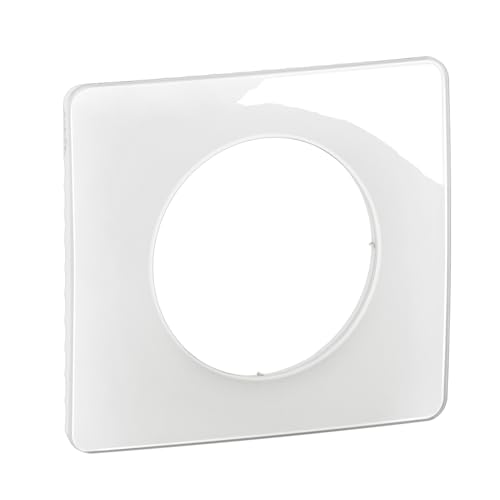 LEGRAND | Plaque 1 Poste Blanc Emaillé, Céliane, Finition Brillante Et Moderne, Montage Horizontal Ou Vertical, Compatible Avec Mécanismes Céliane