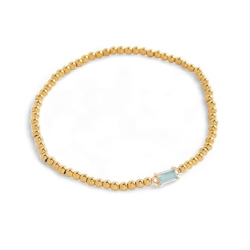 Image of Mint & Lily Gold Beaded Birthstone Bracelets for Women - 18k Gold Plated Stainless Steel Bracelet, Never Fades or Tarnishes