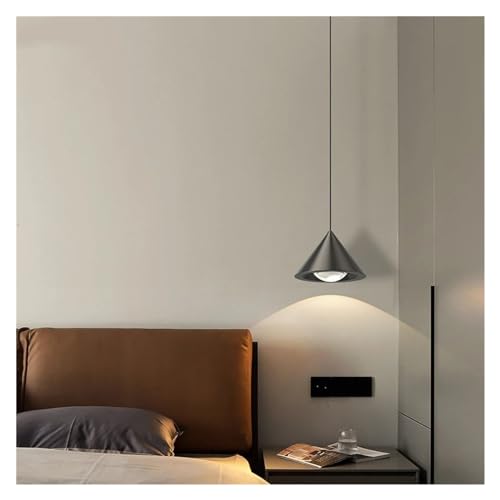 Lustre lumineux noir au style post-moderne, éclairage ciblé pour bar et salon