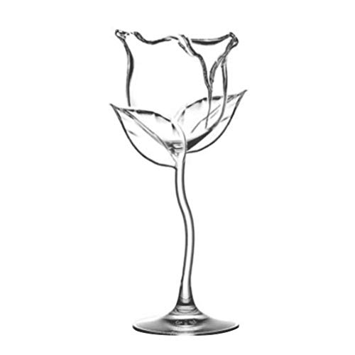 BOBEINI hanger, Fancy Red Wine Goblet Wine Cocktail Glasses 100ml Rose Flower Shape Wine Glass P - Image 7