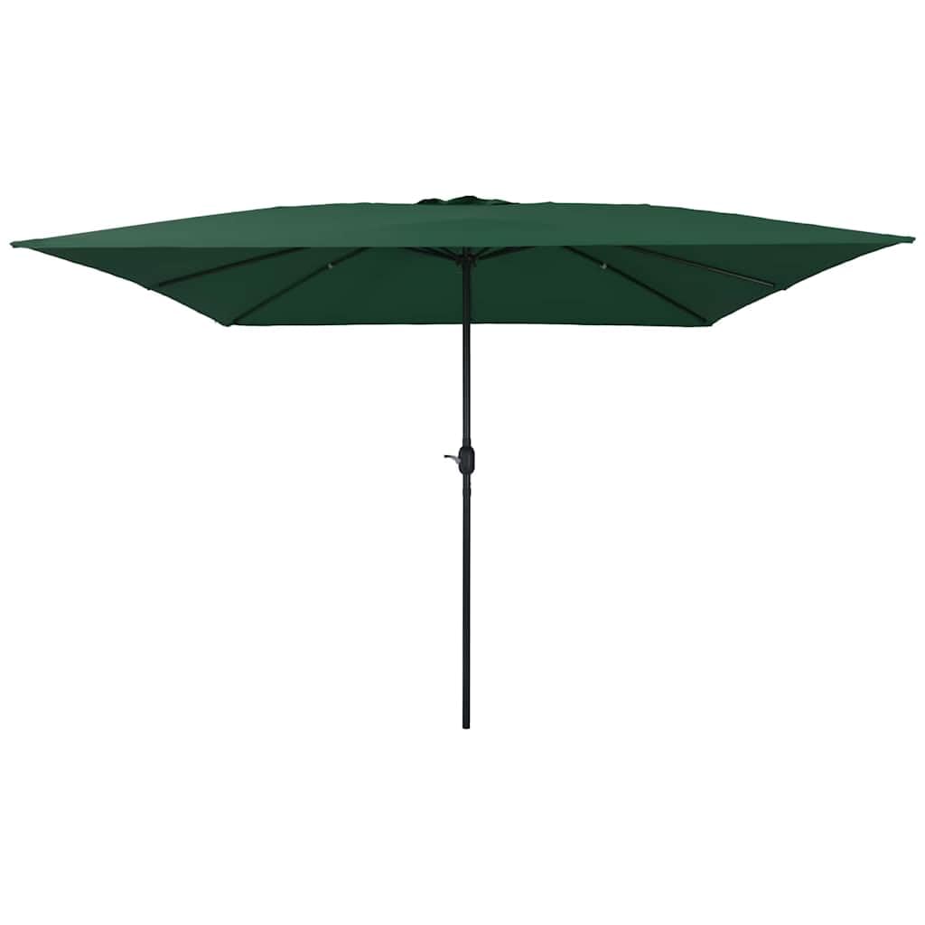 Fengshui Parasol ogrodowy zielony 295 x 295 x 245 cm poliester stal
