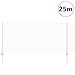 Wetterfester Zaun aus Stahl, 1 x 25 m, silber, ideal fuer Garteneinzaeunung und Terrasse