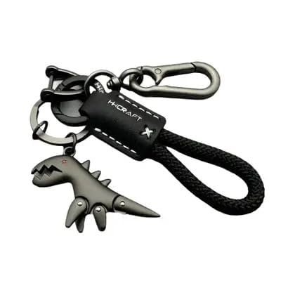 Fidget Keyboard Clicker with LED - Transparent Mini Decompression Toy for Adults and Kids | Portable Keychain for Anxiety, Office, School and Travel (Little Dinosaur Keychain)