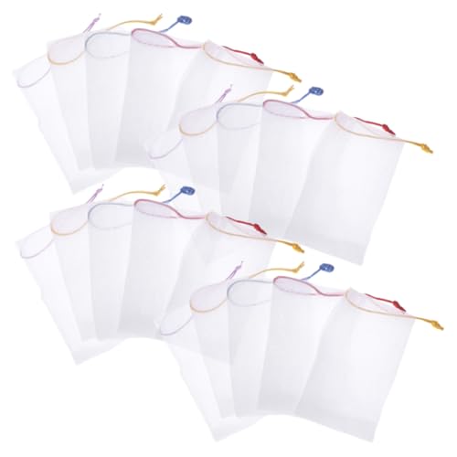 Yardenfun 30 Piezas Espumosa Limpiadora Bolsa para Jabón Barra De Ducha Cordón para Secar Jabón Bolsas De Malla para Barra para Baño