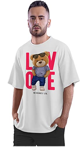 Buy Heybroh Oversized T-Shirt Love Teddy Bear Men's Women's Unisex