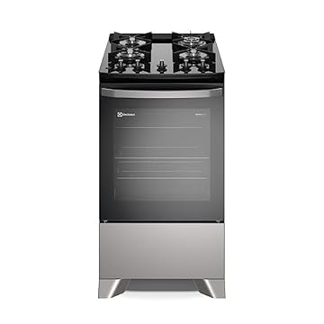 Fogão Electrolux 4 bocas Efficient com PerfectCook Prata FE4GS