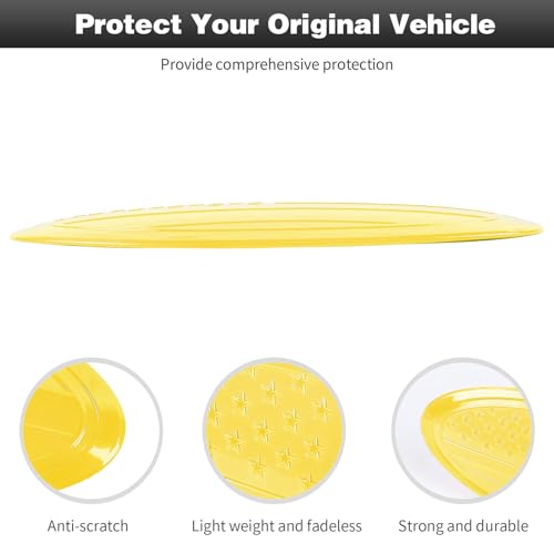 Image of CheroCar for F150 Emblem Cover Trim,Logo Back Badge Decoration Cover Trim Compatible with Ford F150 F-150,Yellow