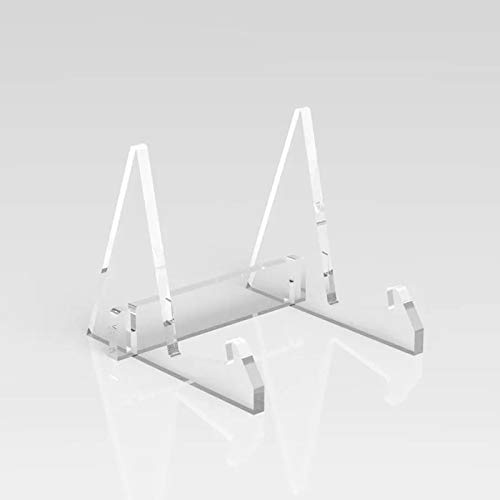 SUPERTOOL Soporte de acrílico para libros, 1 soporte de placa de exhibición de acrílico transparente para libros, revistas, folletos y otros puntos