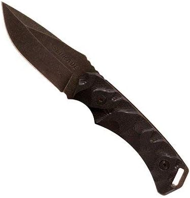 Schrade SCHF14 7.9in High Carbon S.S. Full Tang Fixed Blade Knife with 3.4in Drop Point Blade and G-10 Handle for Outdoor Survival, Tactical and EDC