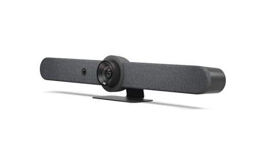 Logitech Rally Bar, Système de visioconférence Panoramique, Barre vidéo tout-en-un pour les salles de moyenne à grande taille, Image 4K, Zoom Optique, Audio basée...