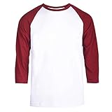 TOP PRO Men's 3/4 Sleeve Casual Raglan Jersey Baseball...