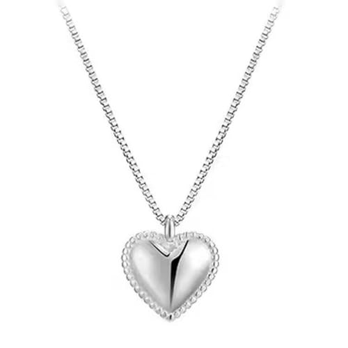 Collier cœur superposé en argent plaqué pour femme, chaîne minimaliste