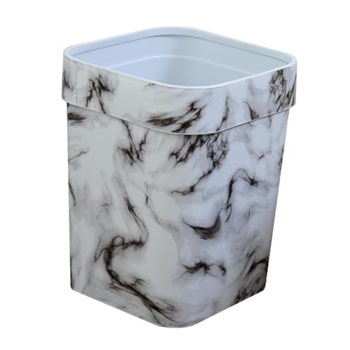 Caneca de basura rectangular de plástico blanco