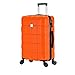 ATX Luggage Medium Suitcase on 4 Dual Spinner Wheels Super Lightweight ABS Hard Shell Hold Check in with Built-in TSA Lock (Orange, 65Liter)