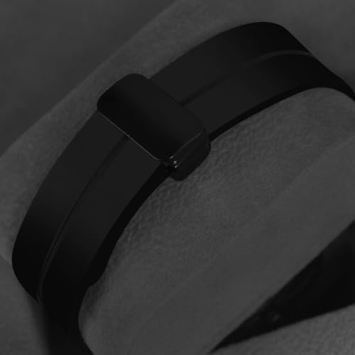 Image of Acnos Men's Minimalist Black Quartz Watch - Modern Fashion Analog Wrist Watch with Silicone Strap and Small Seconds Dial