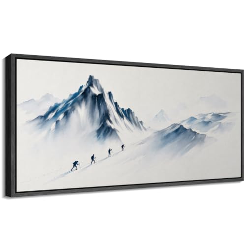 Image of MUDECOR Extra Large Framed Canvas Print Wall Art Hiking for Living Room