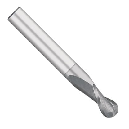 Kodiak Cutting Tools KODIAK165416 USA Made Solid Carbide Ball Nose End Mill, TICN Coated, 2 Flute, 3/16 Shank, 3/4 Length of Cut, 2-1/2 Overall Length, 3/16 Diameter