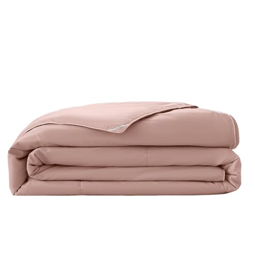 THXSILK Silk Comforter Duvet Quilt for Spring Fall Autumn 100% Long Strand Washable Wild Silk Floss Filling with Cotton Shell Spring Fall Comforter Ultra Soft Light Weighted, Pink, Queen