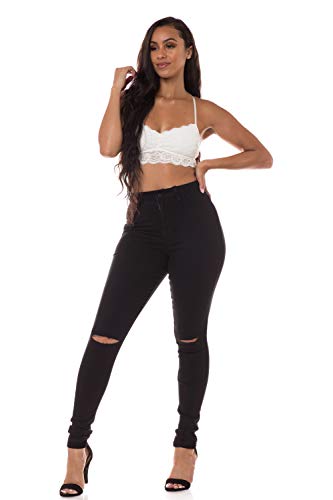 Aphrodite High Waisted Jeans for Women - High Rise Stretch Skinny Womens Knee Distressed Ripped Jeans