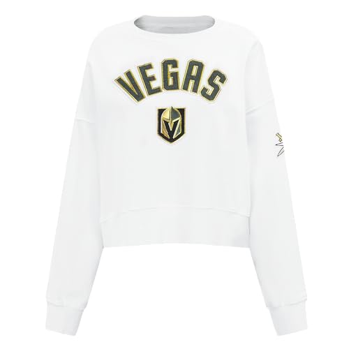 Pro Standard Womens NHL Vegas Golden Knights Classic Chenille Crewneck Sweatshirt White S