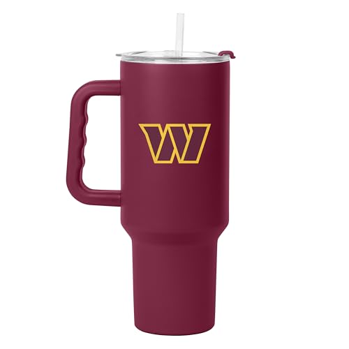 FANMATS NFL Washington Commanders Stainless Steel 40 oz Handle Tumbler — 40 Fluid Ounces | Team Color | Straw & Lid Included