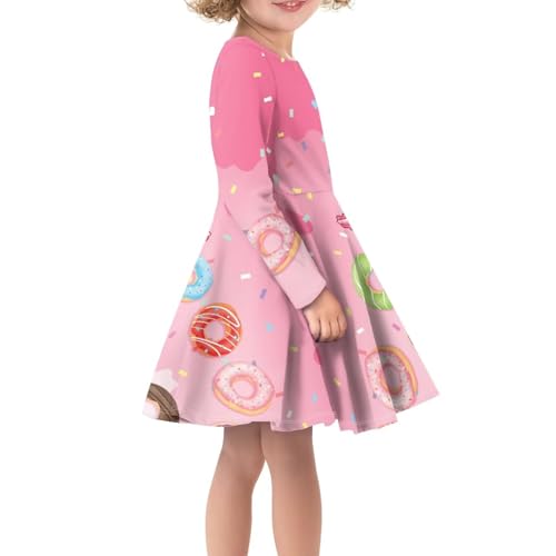 Dresses for Girls Long Sleeve Casual Dress 3-14T A Line Swing Dresses4